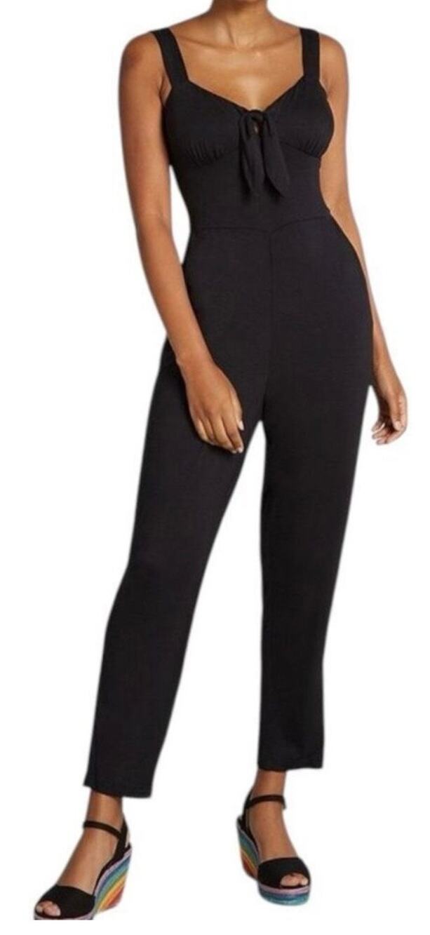 Modcloth Black Knit Adjustable Strap Jumpsuit 2X NWT